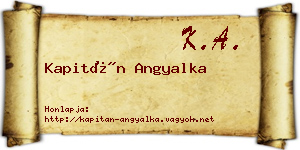 Kapitán Angyalka névjegykártya